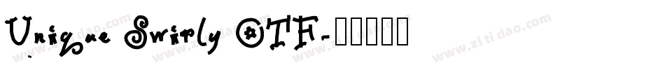 Unique Swirly OTF字体转换
